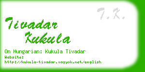 tivadar kukula business card